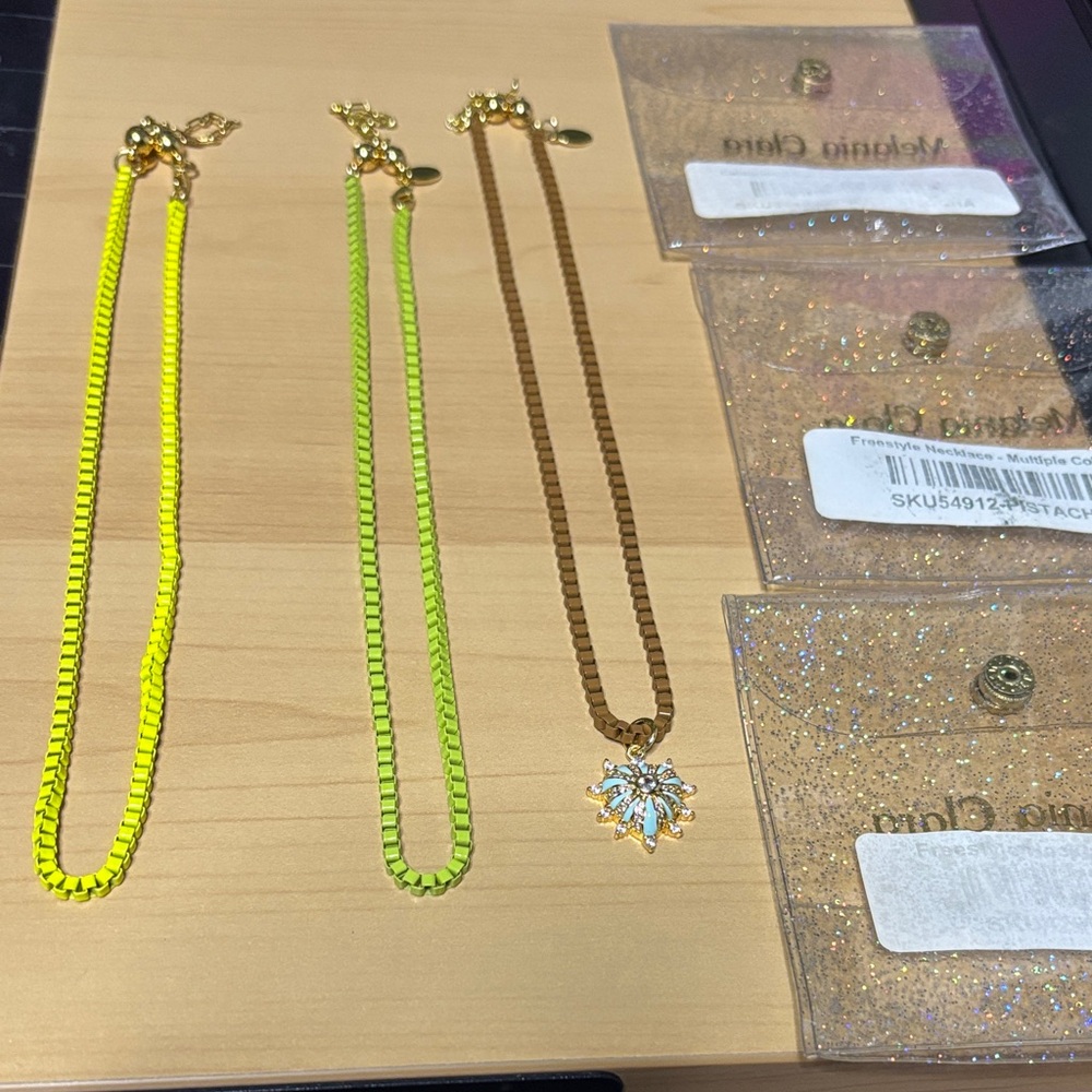 Gold and Yellow Necklace Set